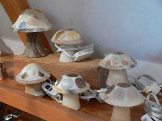 Decorative pottery mushroom night lights 