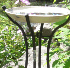 Pottery Bird Watering Stands
